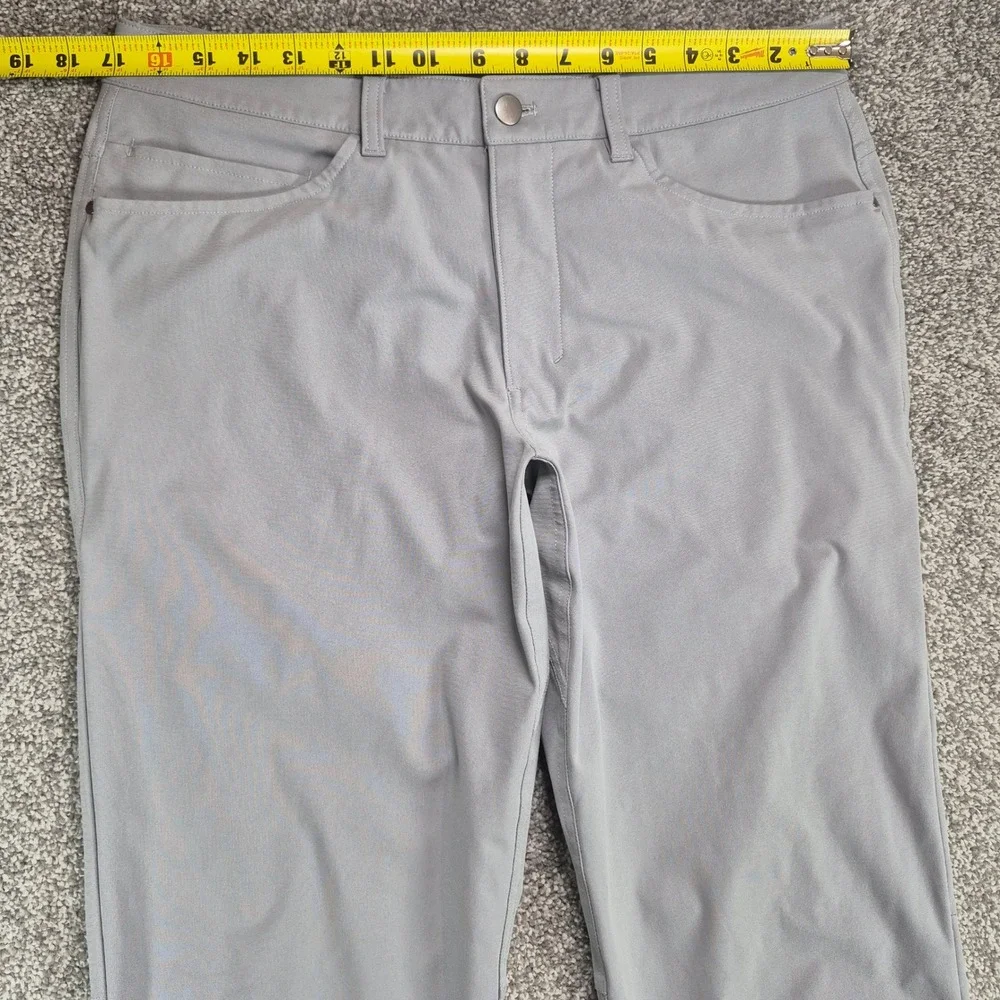 Lululemon ABC Pant Mens 32 Gray Classic Fit Warpstreme 5-Pocket Trousers